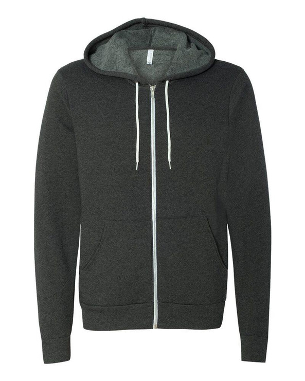 Bella+Canvas 3739 - Unisex Full-Zip Hooded Sweatshirt