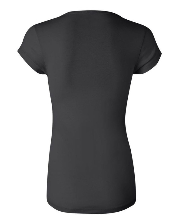 Bella+Canvas 8703 - Ladies' Sheer Mini Rib Scoopneck T-Shirt