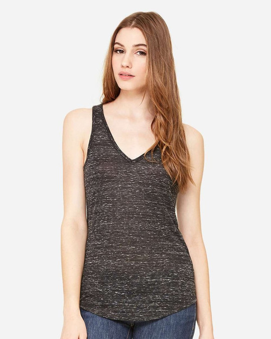 Bella+Canvas 8805 - Camiseta sin mangas con cuello en V fluido