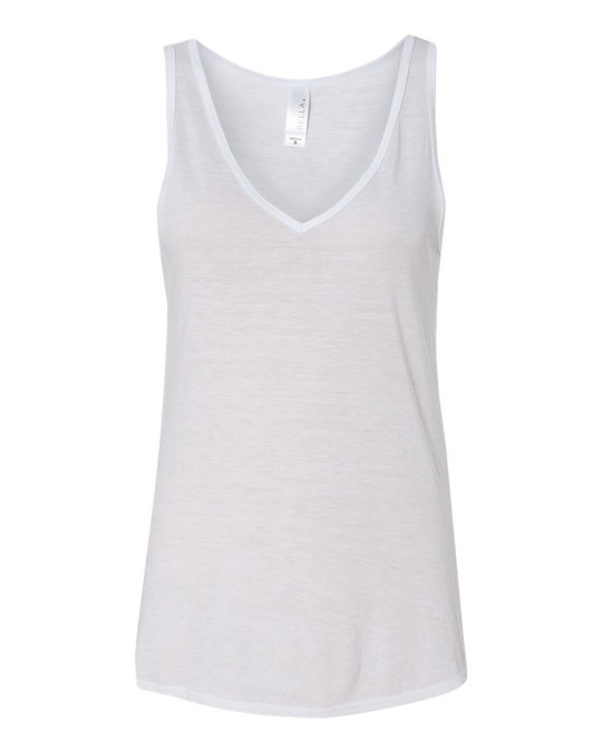 Bella+Canvas 8805 - Camiseta sin mangas con cuello en V fluido