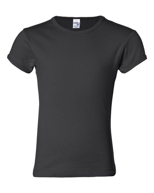 Bella+Canvas 9001 - Girls' Baby Rib Short Sleeve Crewneck T-Shirt