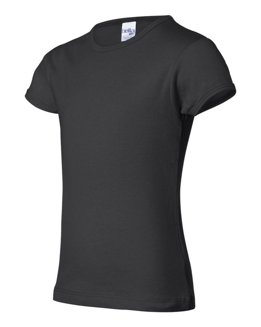 Bella+Canvas 9001 - Girls' Baby Rib Short Sleeve Crewneck T-Shirt