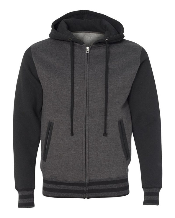Independent Trading Co. IND45UVZ - Unisex Varsity Full-Zip Hooded Sweatshirt