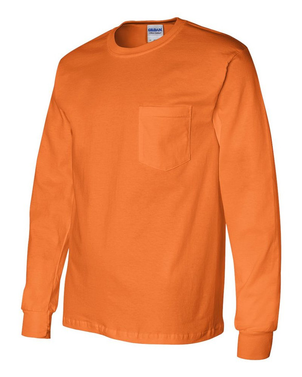 Gildan 2410 - Ultra Cotton™ Long Sleeve T-Shirt with a Pocket