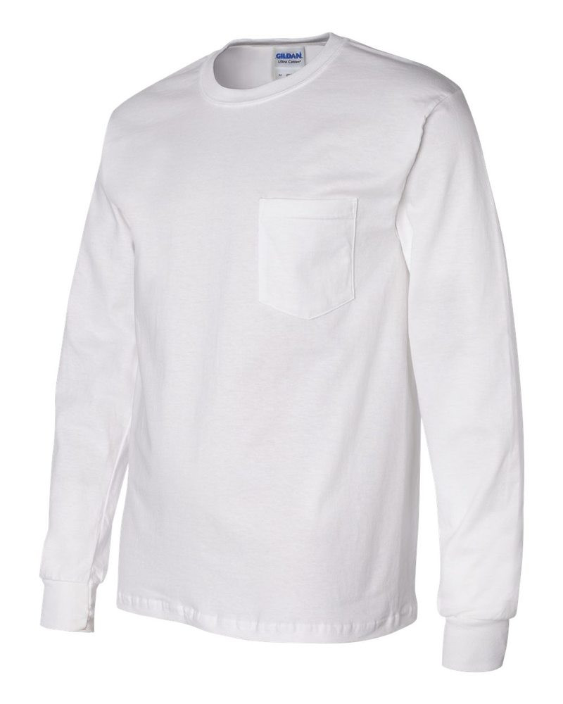 Gildan 2410 - Ultra Cotton™ Long Sleeve T-Shirt with a Pocket
