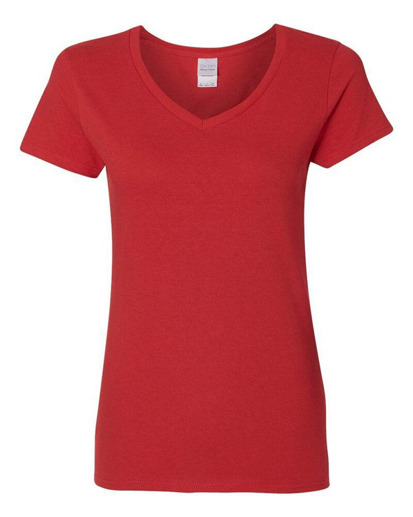 Gildan 5V00L - Ladies' Heavy Cotton V-Neck T-Shirt with Tearaway Label