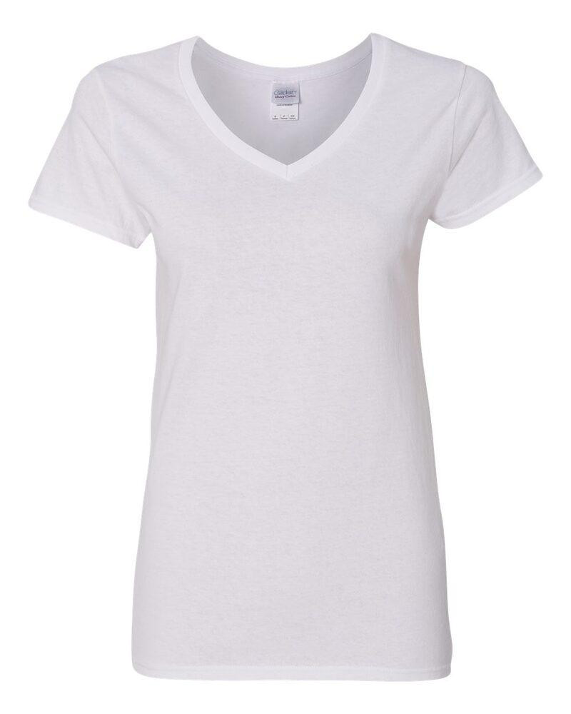 Gildan 5V00L - Ladies' Heavy Cotton V-Neck T-Shirt with Tearaway Label