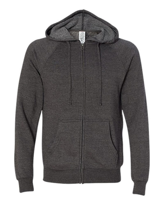 Independent Trading Co. PRM33SBZ - Unisex Special Blend Raglan Hooded Full-Zip Sweatshirt