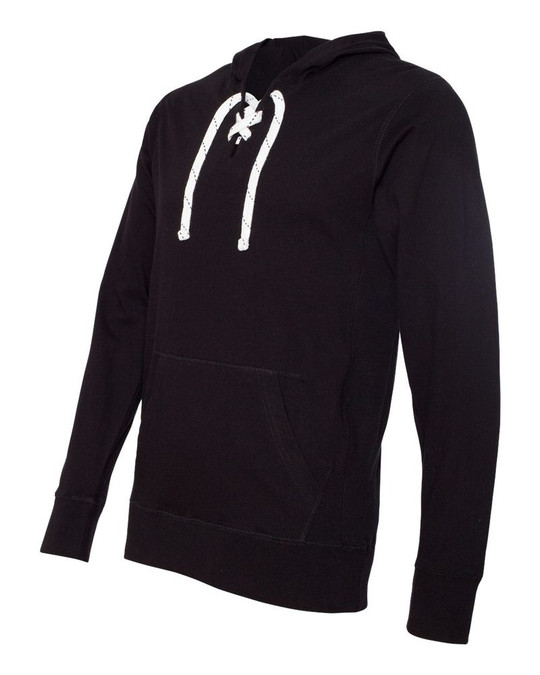 J. America 8231 - Camiseta con capucha y cordones deportivos tipo jersey