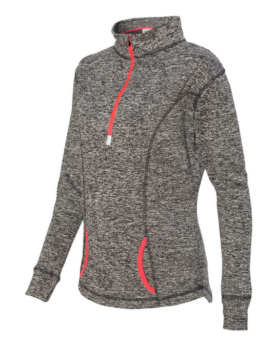 J. America 8617 - Sudadera Polar Cósmica con Cremallera de Cuarto de Longitud