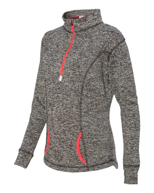 J. America 8617 - Sudadera Polar Cósmica con Cremallera de Cuarto de Longitud