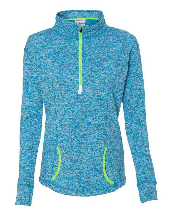 J. America 8617 - Ladies' Cosmic Fleece Quarter Zip Pullover