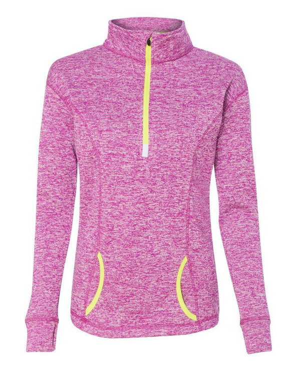 J. America 8617 - Ladies' Cosmic Fleece Quarter Zip Pullover