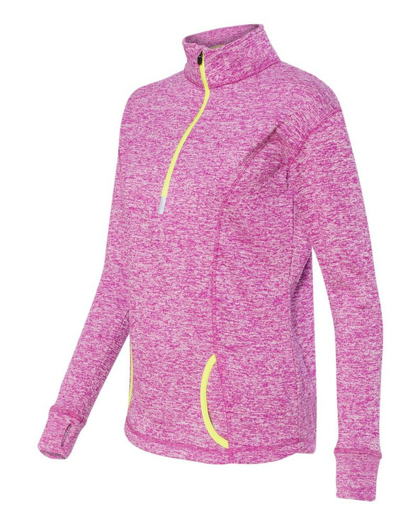 J. America 8617 - Ladies' Cosmic Fleece Quarter Zip Pullover
