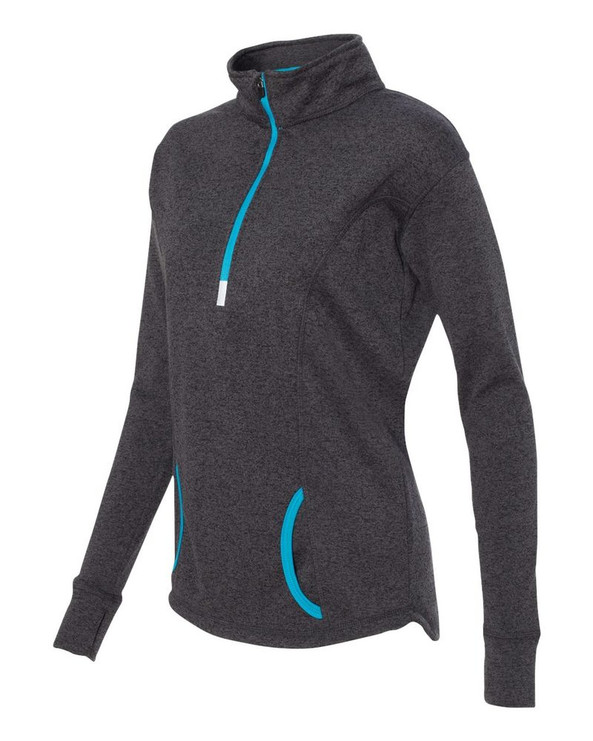 J. America 8617 - Ladies' Cosmic Fleece Quarter Zip Pullover