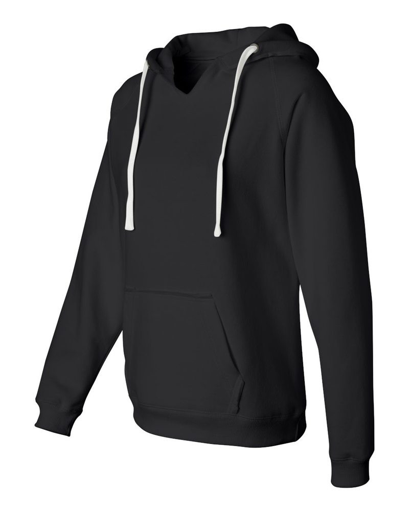 J. America 8836 - Sudadera con capucha y cuello en V de gamuza