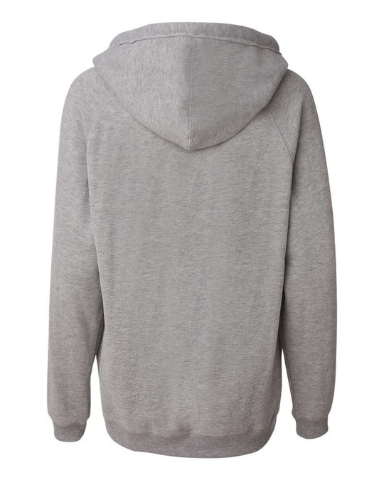 J. America 8836 - Ladies' Sueded V-Neck Hooded Sweatshirt