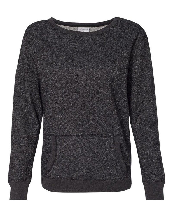 J. America 8867 - Ladies' Glitter Crewneck Sweatshirt