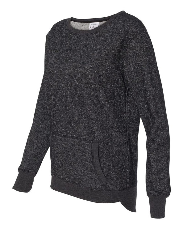 J. America 8867 - Ladies' Glitter Crewneck Sweatshirt