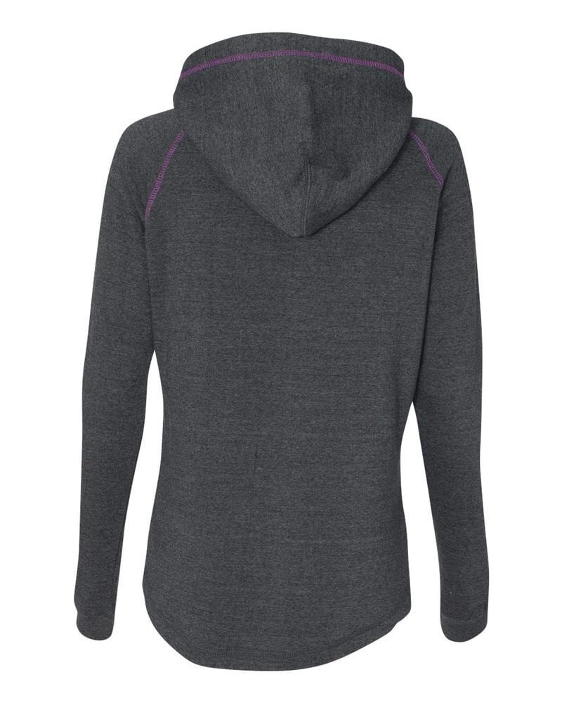 J. America 8876 - Sudadera con capucha de mezcla triblend con cremallera 1/2