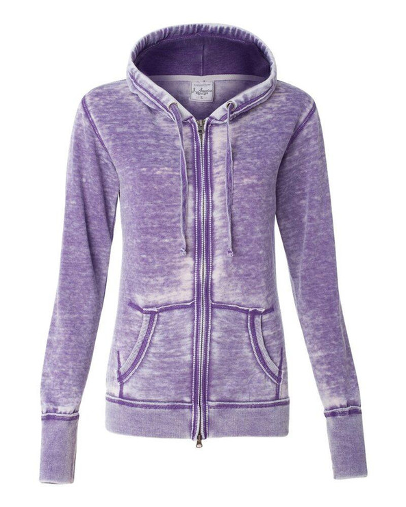 J. America 8913 - Ladies' Zen Fleece Full-Zip Hooded Sweatshirt