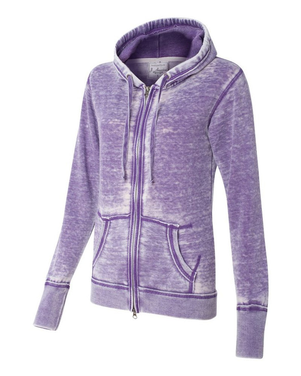 J. America 8913 - Ladies' Zen Fleece Full-Zip Hooded Sweatshirt