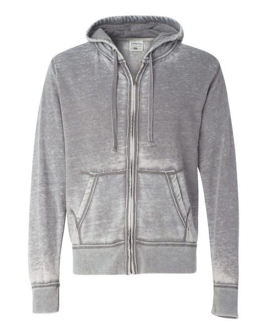 J. America 8916 - Sudadera con capucha de cremallera completa Vintage Zen Fleece