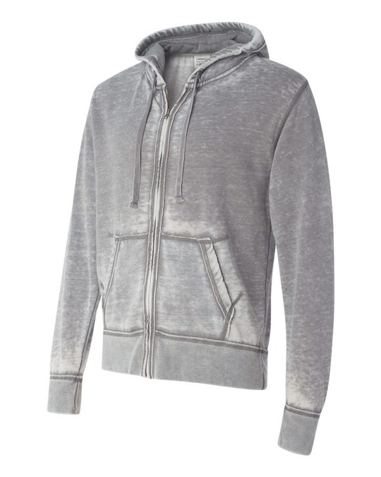 J. America 8916 - Sudadera con capucha de cremallera completa Vintage Zen Fleece