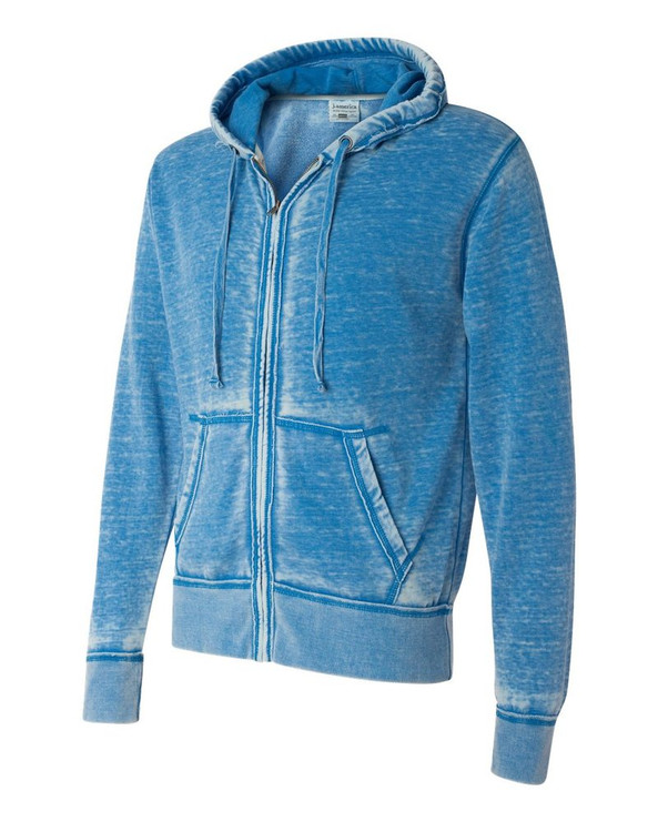 J. America 8916 - Vintage Zen Fleece Full-Zip Hooded Sweatshirt