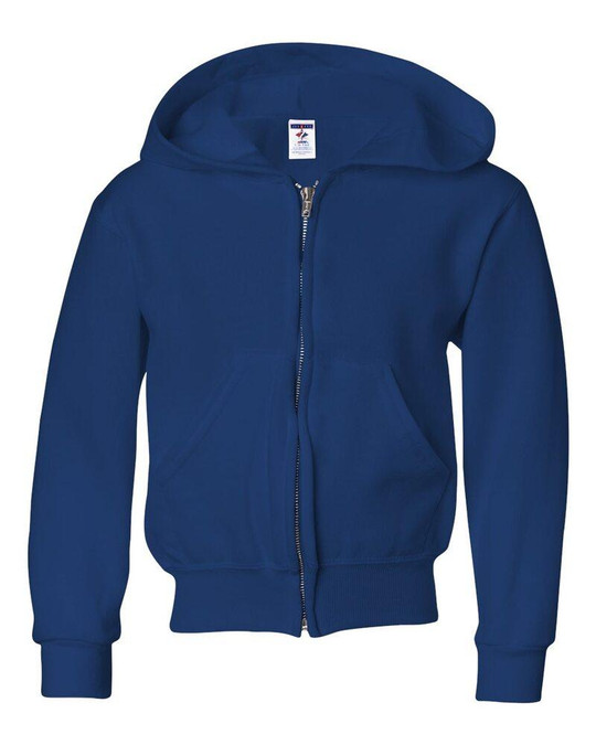 Jerzees 993BR - Sudadera con capucha y cierre completo para jóvenes NuBlend®