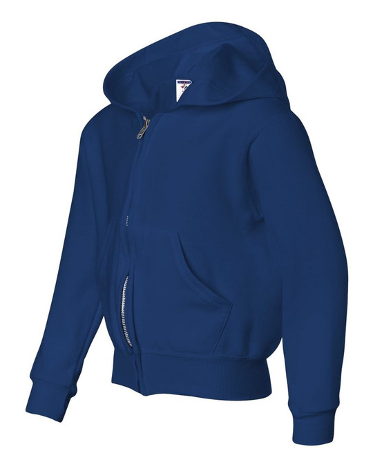 Jerzees 993BR - Sudadera con capucha y cierre completo para jóvenes NuBlend®