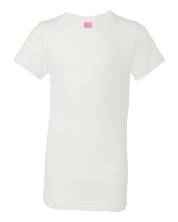 LAT 2616 - Girls' Fine Jersey Longer Length T-Shirt