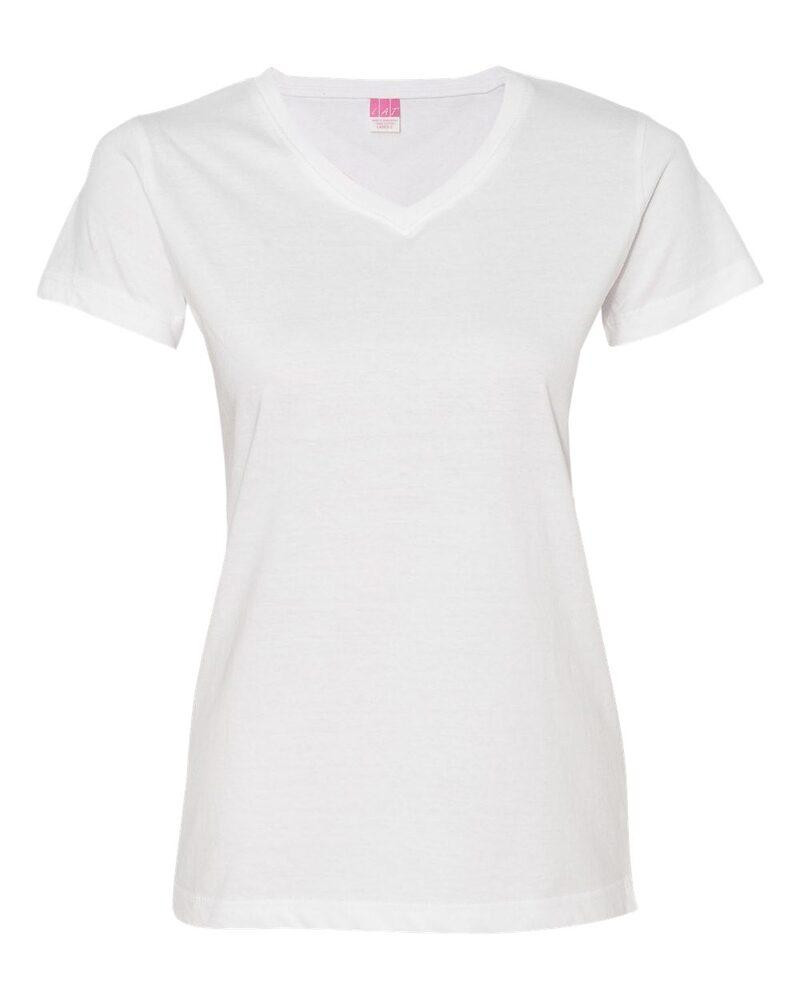 LAT 3507 - Remera fina de jersey con cuello en V