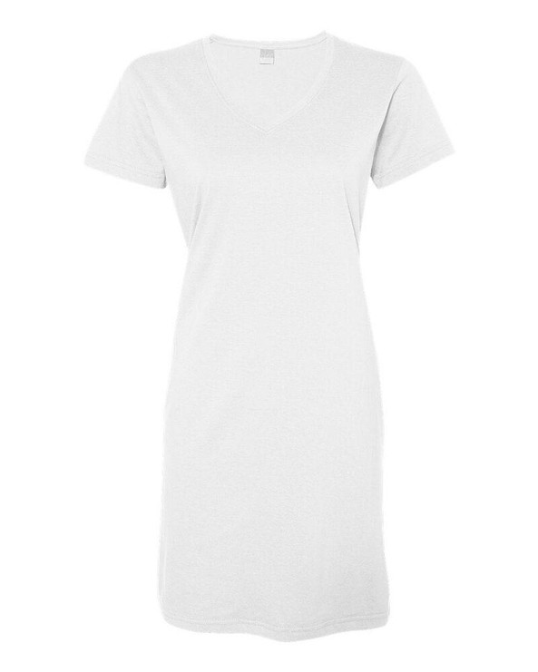 LAT 3522 - Ladies' Fine Jersey V-Neck Coverup