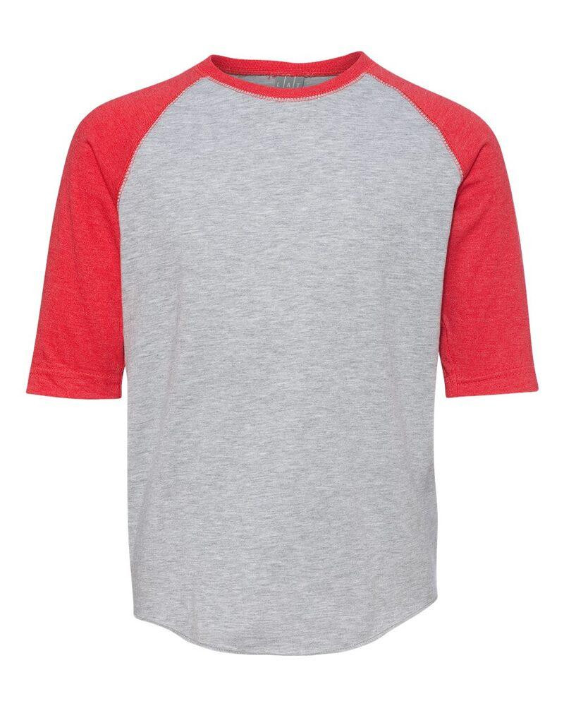 LAT 6130 - Camiseta de Béisbol de Manga Tres Cuartos de Jersey Fino Vintage para Jóvenes