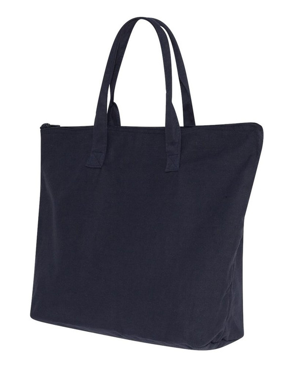 Liberty Bags 8863 - 10 Ounce Canvas Tote with Zipper Top Closure