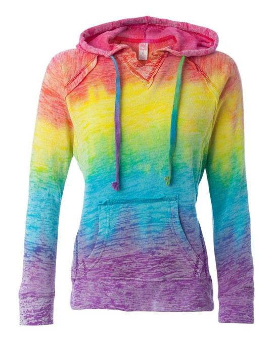 MV Sport W1162 - Sudadera Courtney Burnout con escote en V