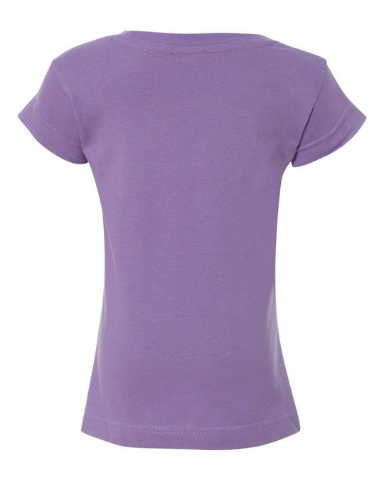 Rabbit Skins 3316 - Camiseta de Niña Pequeña de Jersey Fino
