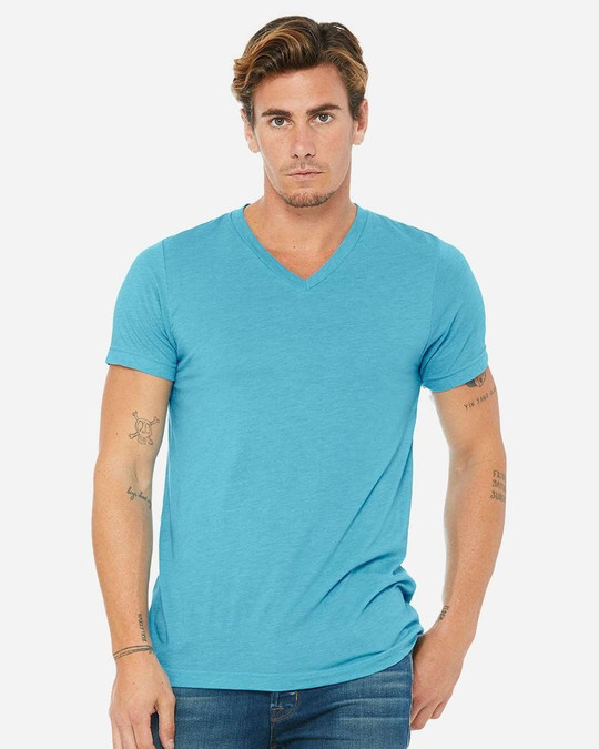 Bella+Canvas 3415 - Remera Unisex Triblend con cuello en V