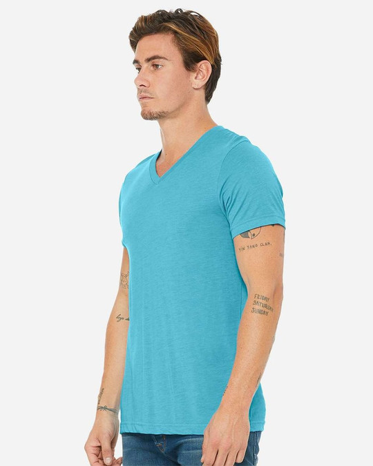 Bella+Canvas 3415 - Remera Unisex Triblend con cuello en V