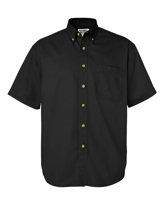 Sierra Pacific 6201 - Camisa de Sarga de Algodón de Manga Corta Tallas Grandes