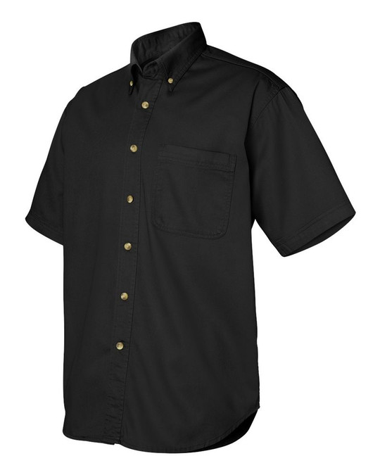 Sierra Pacific 6201 - Camisa de Sarga de Algodón de Manga Corta Tallas Grandes