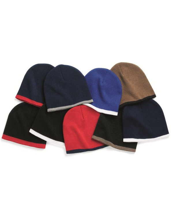 Sportsman SP09 - 8 Inch Bottom Striped Knit Cap