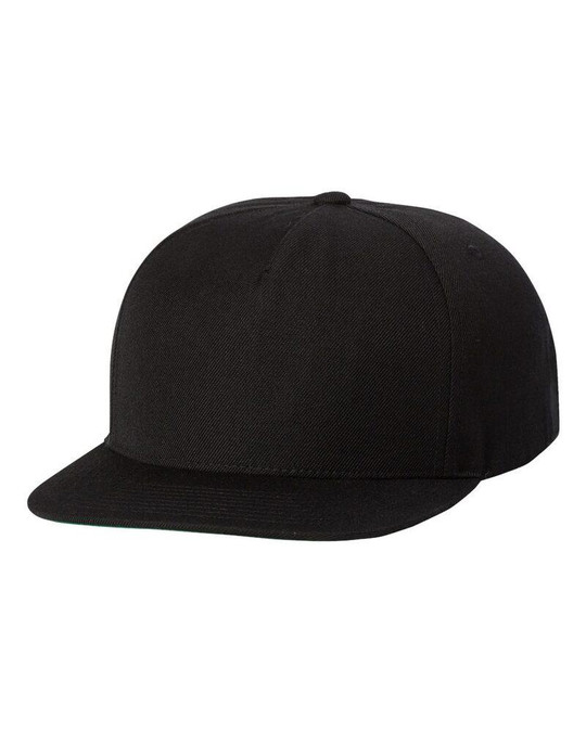 Yupoong 5089M - Gorra Snapback de Mezcla de Lana de Cinco Paneles