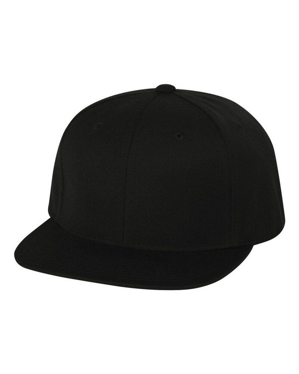 Yupoong 6089M - Wool Blend Flat Bill Snapback Cap
