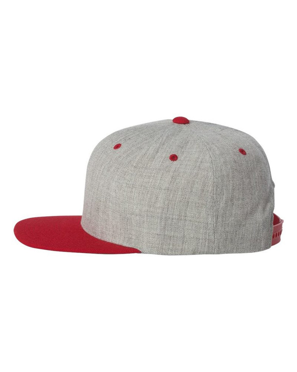 Yupoong 6089M - Wool Blend Flat Bill Snapback Cap
