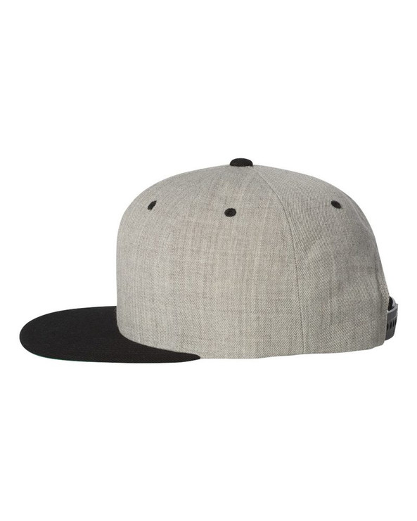 Yupoong 6089M - Wool Blend Flat Bill Snapback Cap