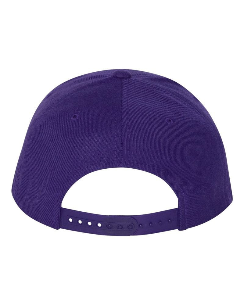 Yupoong 6089M - Gorra Snapback de Visera Plana de Mezcla de Lana