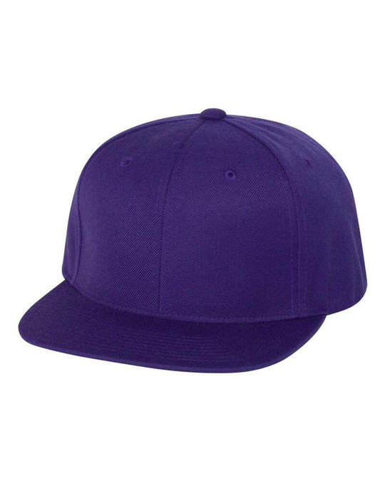 Yupoong 6089M - Gorra Snapback de Visera Plana de Mezcla de Lana
