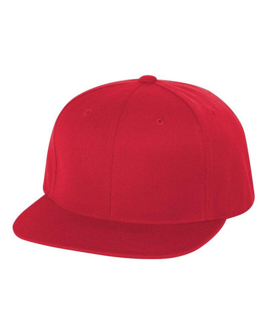 Yupoong 6089M - Gorra Snapback de Visera Plana de Mezcla de Lana